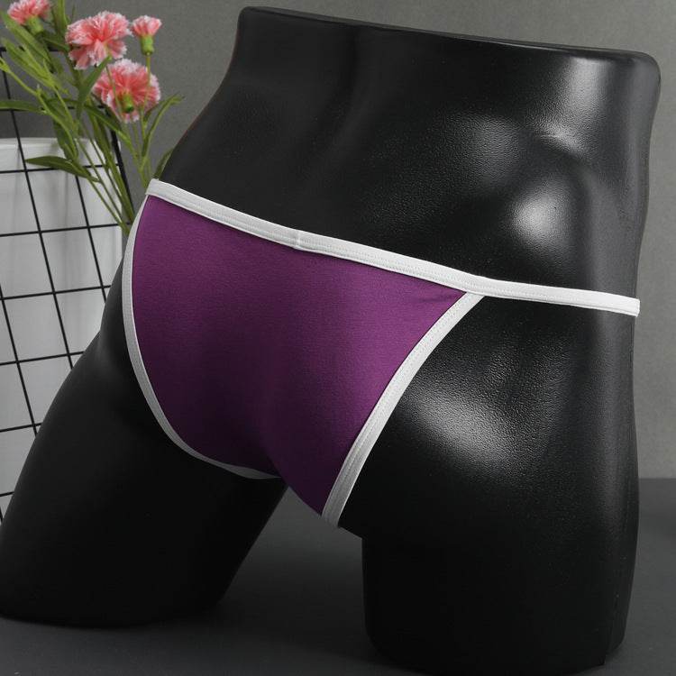 Men's Low Waist T-Shaped Thong - Premium Cotton Underwear in Vivid Colors - Buy Center