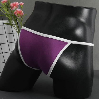 Men's Low Waist T-Shaped Thong - Premium Cotton Underwear in Vivid Colors - Buy Center