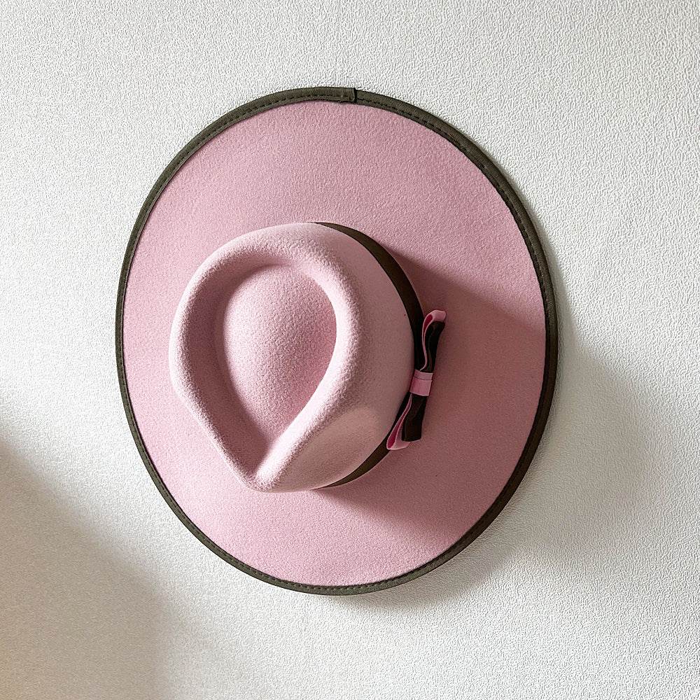 Buycenter Women's Fashion Bow Hat - Stylish Large Brim Tapered Cap - Buy Center