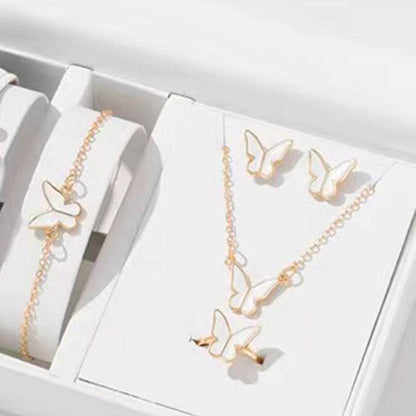 Buycenter 5PCS Butterfly Jewelry Set - Necklace, Earrings, Ring & Bracelet - Buy Center