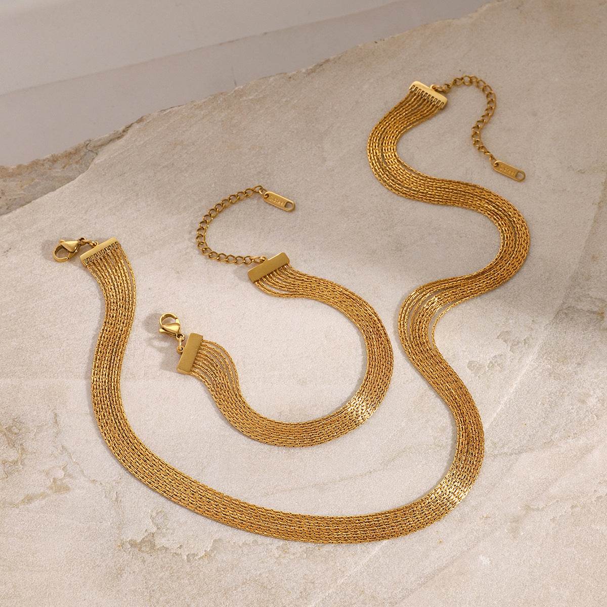 Buycenter Stainless Steel Multi-Layer Twin Bracelet - Stylish European Design - Buy Center