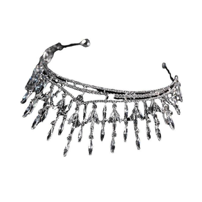 Elegant Rhinestone Wedding Hair Crown - Stunning Bridal Headdress 2025 - Buy Center