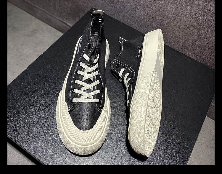 Men's Breathable Casual Sneakers - Stylish Lace-Up Vulcanize Shoes - Buy Center