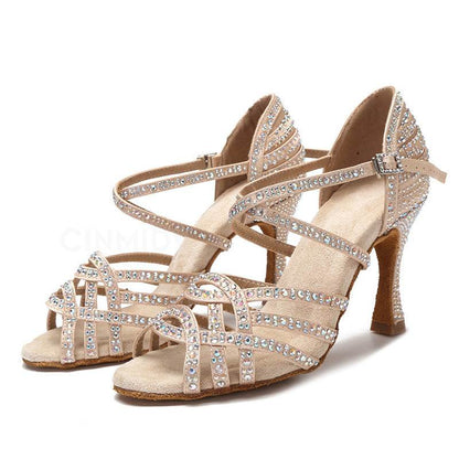 Buycenter Women's High Heel Diamond Sandals - Trendy & Stylish Footwear - Buy Center