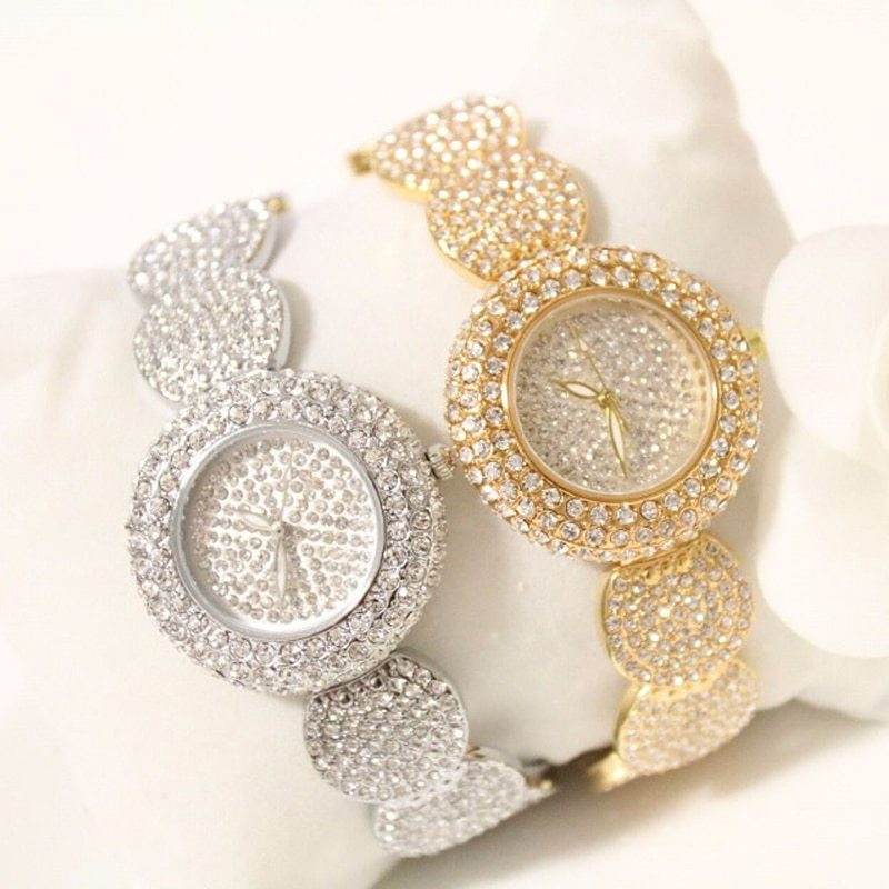 Buycenter Women's Steel Band Diamond Watch - Elegant Quartz Design - Buy Center