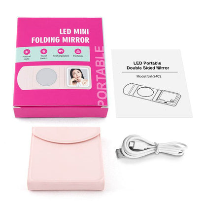 PU Bifold Mirror Powder - Essential Face Skin Care Tool for Glam - Buy Center