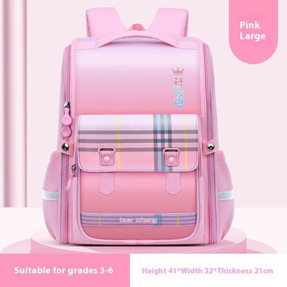 Plaid Schoolbag with Spine Protection - Ultra-Light Waterproof Backpack for Boys - Buy Center