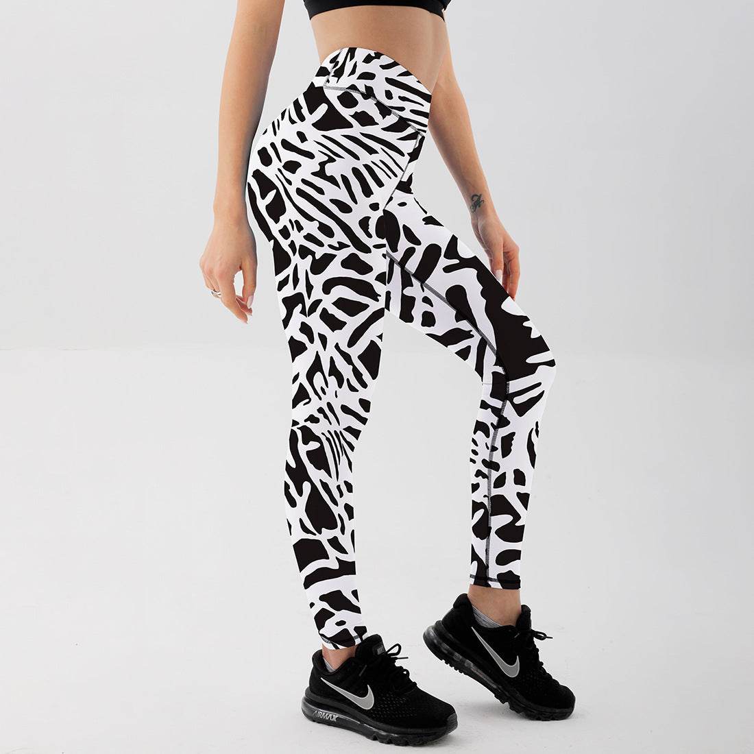 Buycenter Printed High Waist Yoga Pants - Breathable & Hip Lifting Leggings - Buy Center
