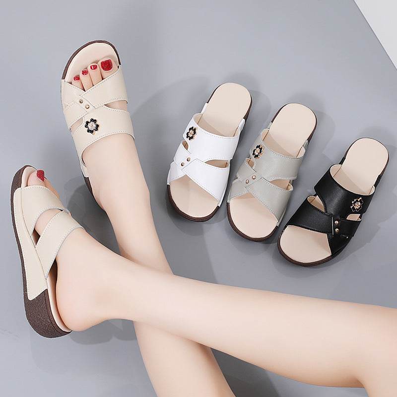 Women's Outdoor Slippers - Korean Design for Seniors with Cozy Comfort - Buy Center