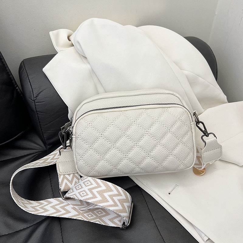 Buycenter Soft Leather Shoulder Messenger Bag - All-Match Diamond Pattern - Buy Center