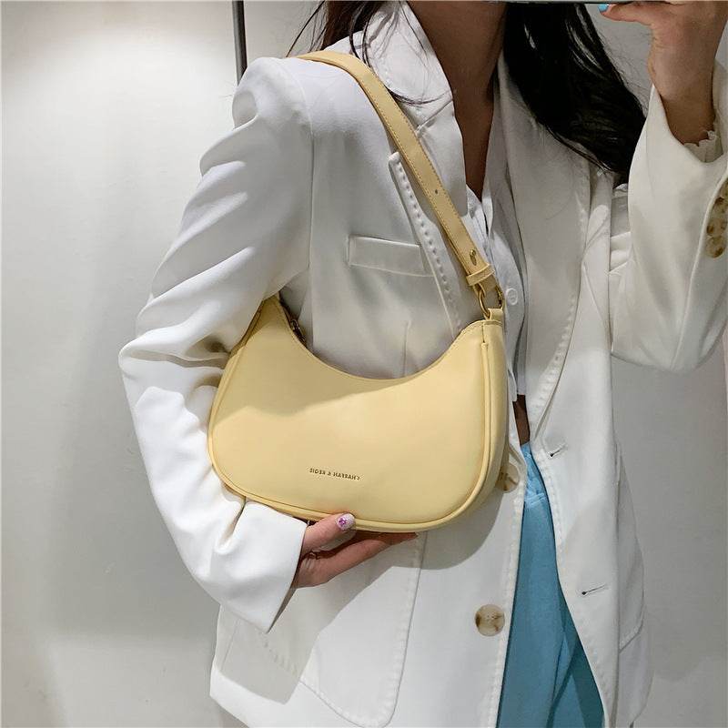 Buycenter Korean Style Messenger Bag - Trendy Crescent Design, Soft Handle - Buy Center