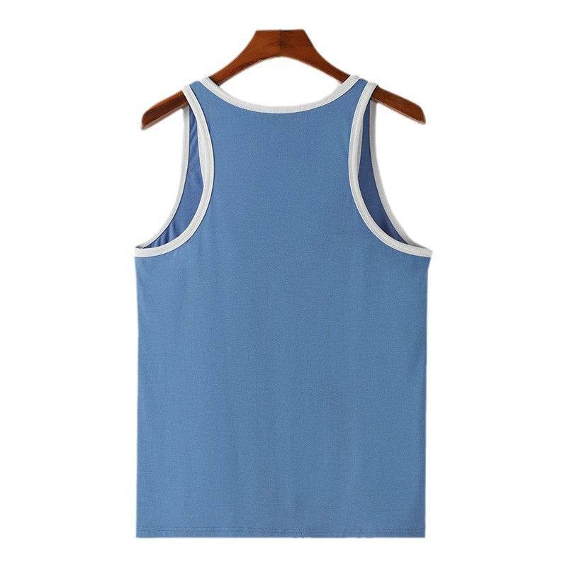 Men's Multicolor Sports Training Vest - Lightweight, Regular Fit for Summer - Buy Center