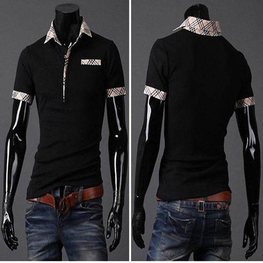 Buycenter Summer Polo T-Shirt - Striped Cotton Blend for Hot Weather - Buy Center