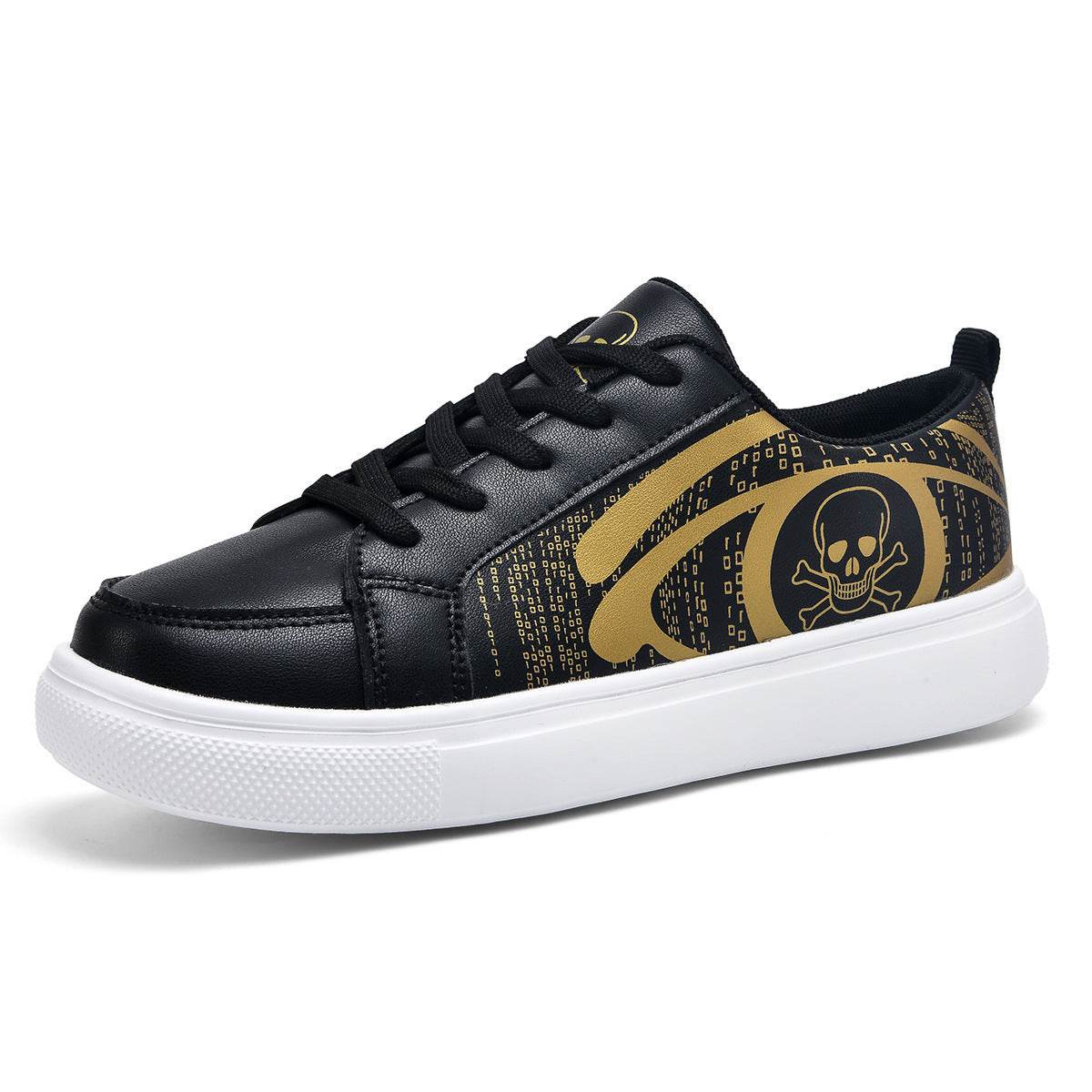 Stylish Plus Size White Leather Flats - Unique Skull Pattern for 2025 - Buy Center