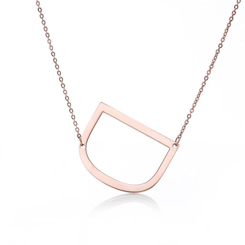 Fabulous Rose Gold Initial Letter Pendant Necklace - Premium K-Gold Design - Buy Center