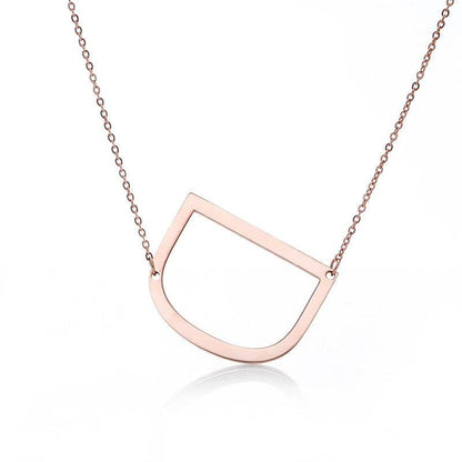 Fabulous Rose Gold Initial Letter Pendant Necklace - Premium K-Gold Design - Buy Center
