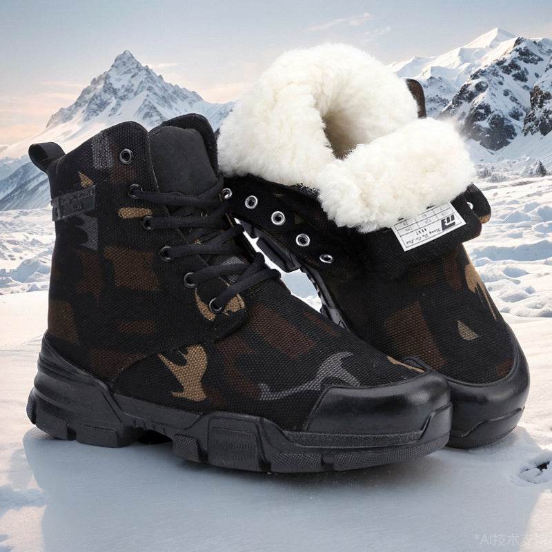 Three-Proof Wool Snow Boots - Stylish, Waterproof & Warm for Men - Buy Center