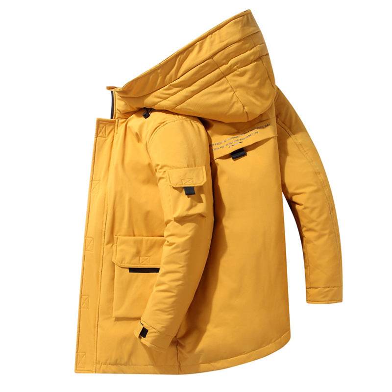 Men's Hooded Warm Down Jacket - Lightweight, Stylish, and Cozy - Buy Center