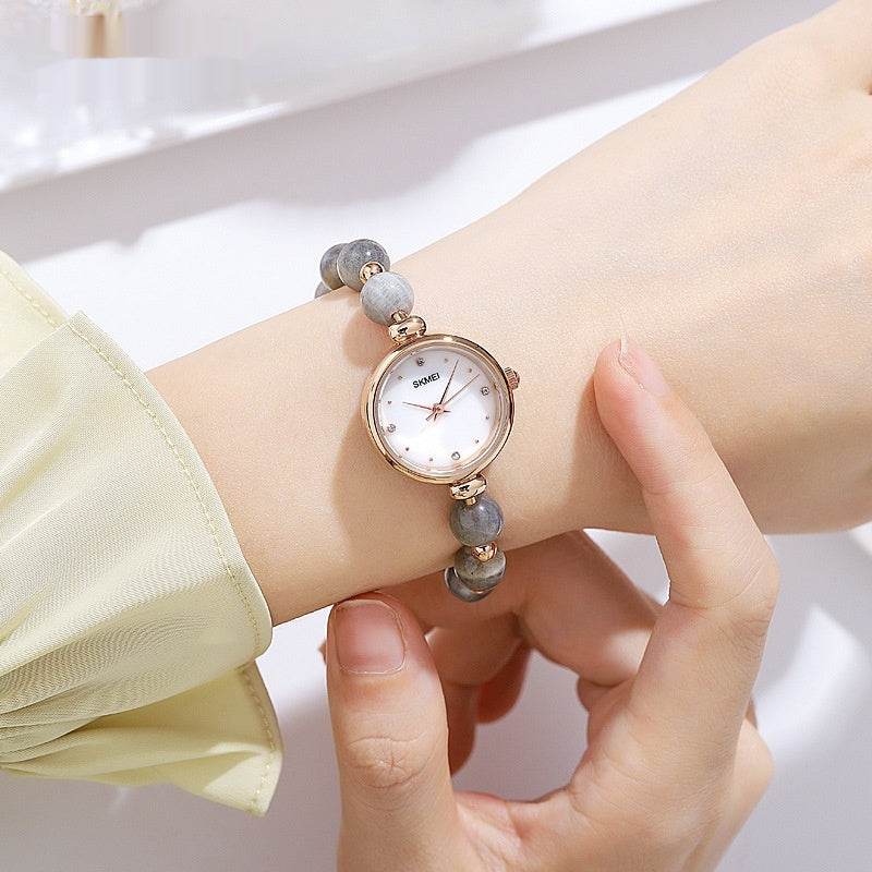 Buy Center Elegant Women's Quartz Watch - Pearl Strap & All-match Design - Buy Center