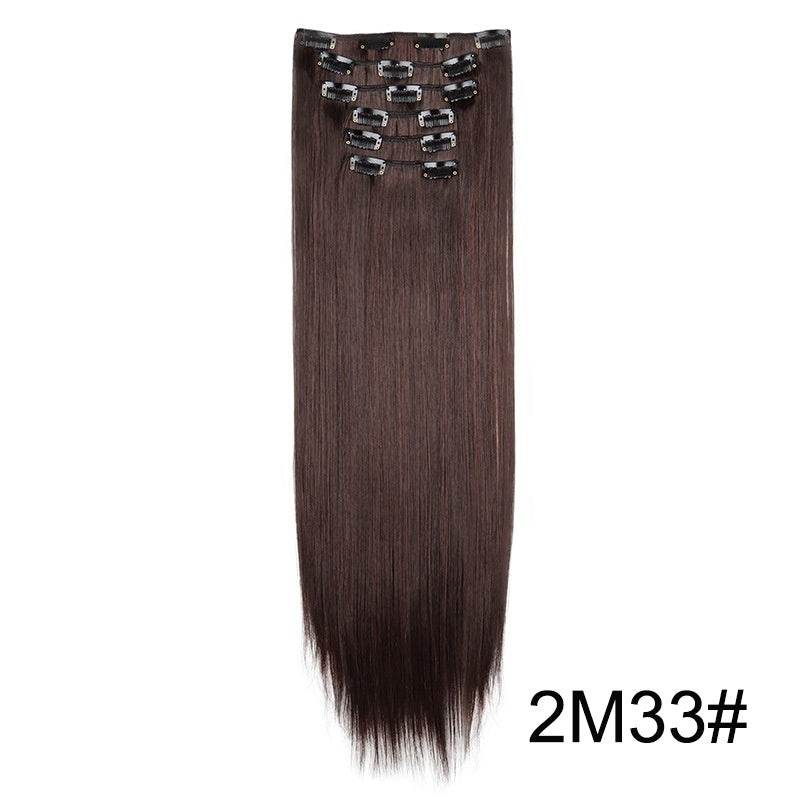 Durable Long Straight Wig Extensions Set - 6-Piece Human Hair Collection - Buy Center
