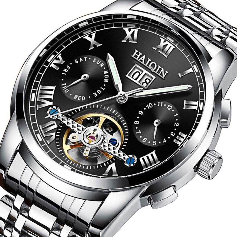 Men's Waterproof Luminous Tourbillon Watch - Stylish Mechanical Timepiece - Buy Center