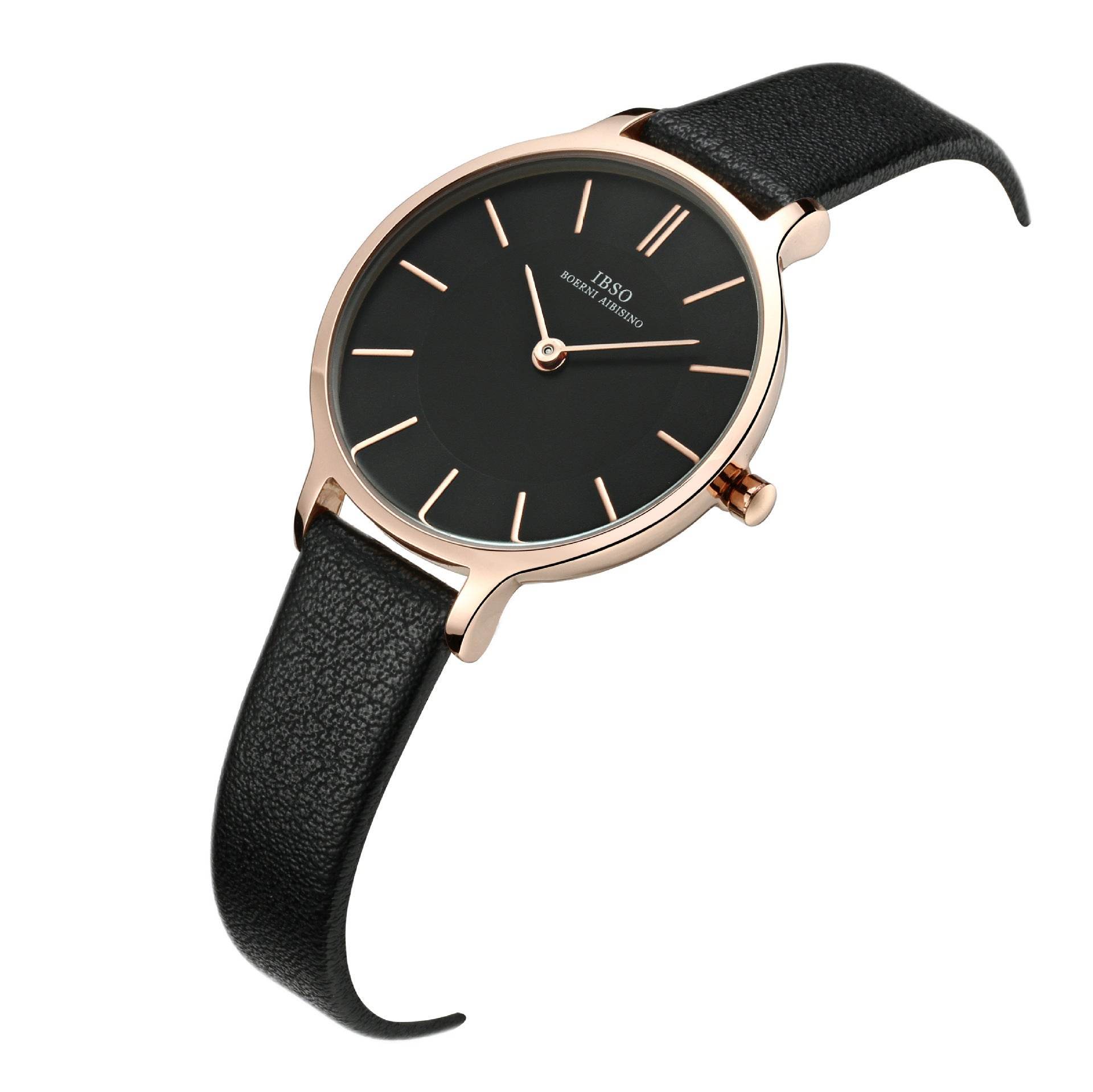 Women's Elegant Waterproof Quartz Watch - Stylish Leather Strap, 30M - Buy Center