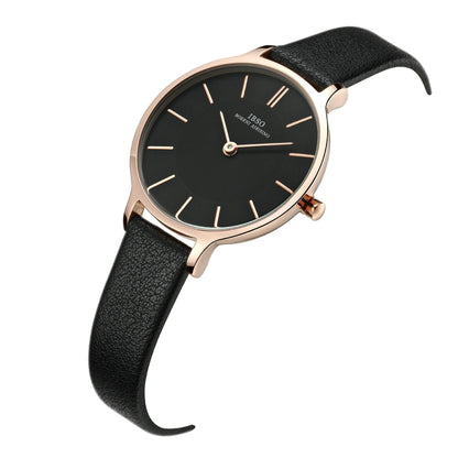 Women's Elegant Waterproof Quartz Watch - Stylish Leather Strap, 30M - Buy Center