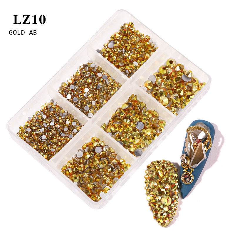 Nail Art Flat Rhinestone Set - Mixed Color Glitters for Stunning Manicures - Buy Center