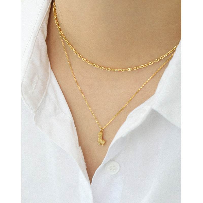 Minimalist Pig Nose Necklace - 925 Sterling Silver for Women, Adjustable Length - Buy Center