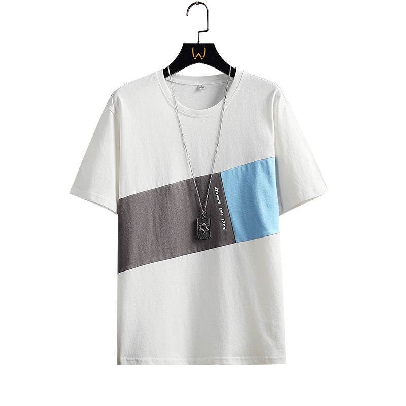 Buycenter Men's Summer Short-Sleeved T-Shirt - Casual Stripe Design - Buy Center