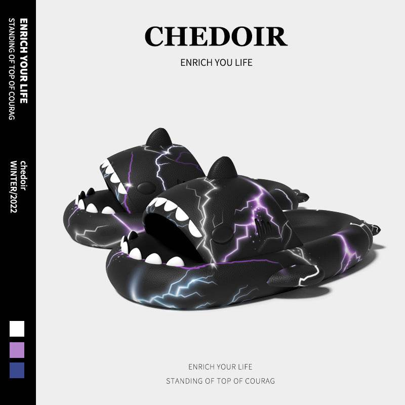 Soft-soled Shark Slippers for Men - Breathable Non-Slip Flip Flops 2025 - Buy Center