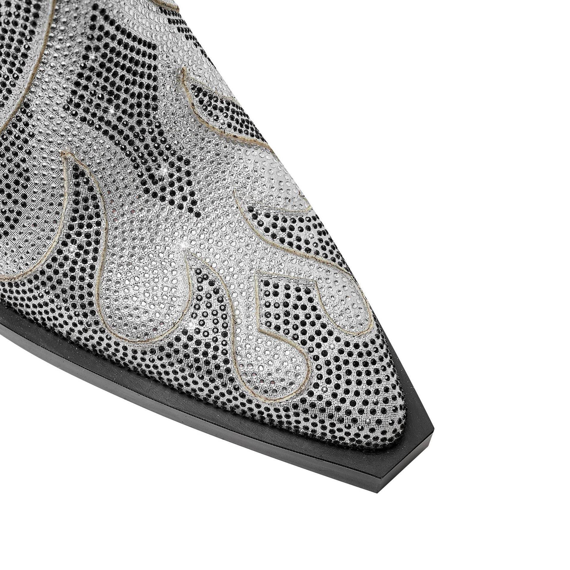 Women's Totem Embroidered Ankle Boots - Gold & Silver Stylish Picks - Buy Center