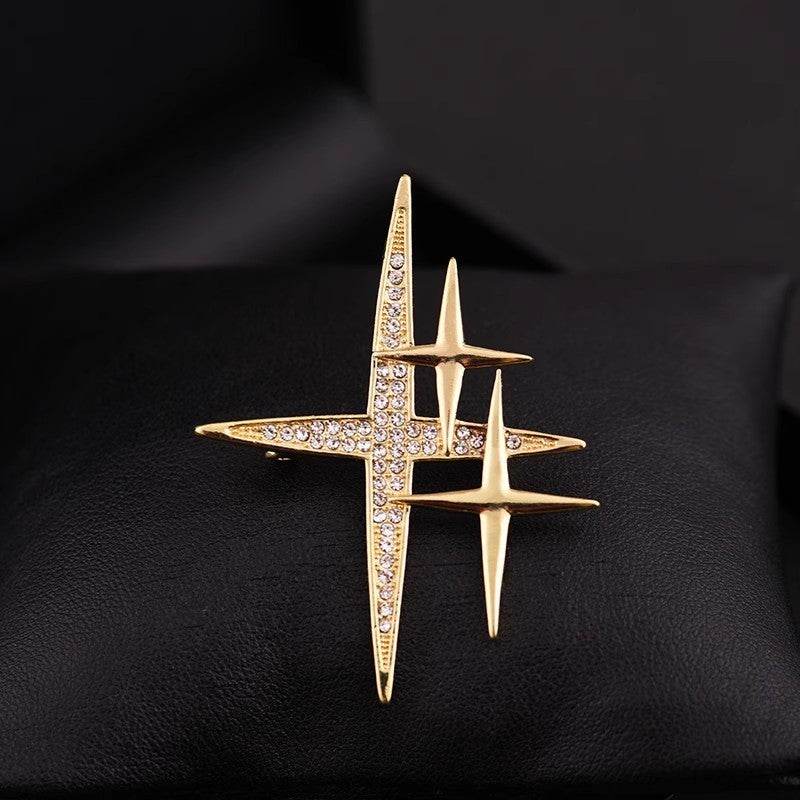 Buycenter XINGX Personalized Brooch - Creative Star Design in Gold & Silver - Buy Center