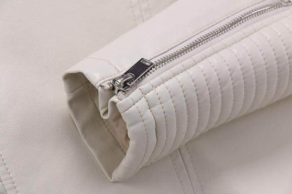 Buycenter Detachable Fur Collar Faux Leather Jacket - Stylish & Warm - Buy Center