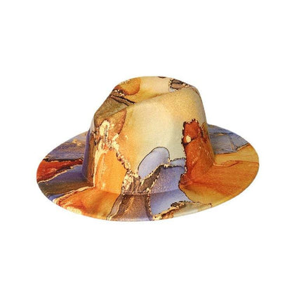 Buycenter Gold-Plated Fedora Hat - Double-Sided Color Matching Style - Buy Center