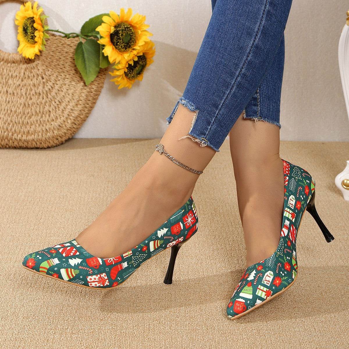 Women's Stiletto Heel Pumps - Trendy Solid Color Fashion Shoes 2025 - Buy Center
