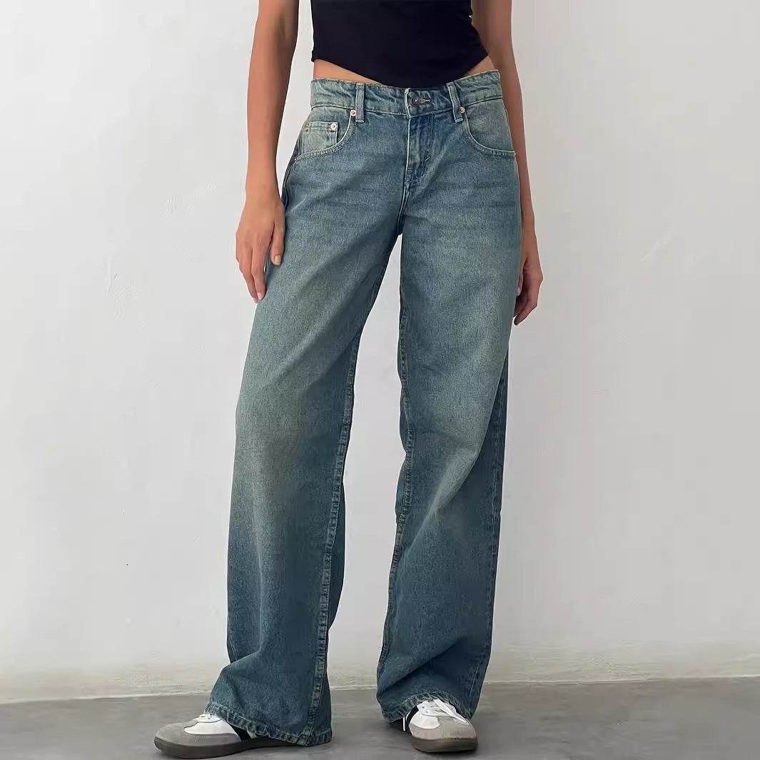 High-Quality Women's Straight Jeans - Stylish Denim Trousers 2025 - Buy Center