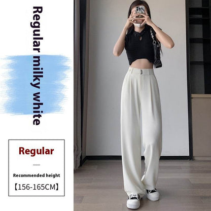 Buycenter Women's Wide-Leg Pants - High Waist Casual Drooping Style - Buy Center