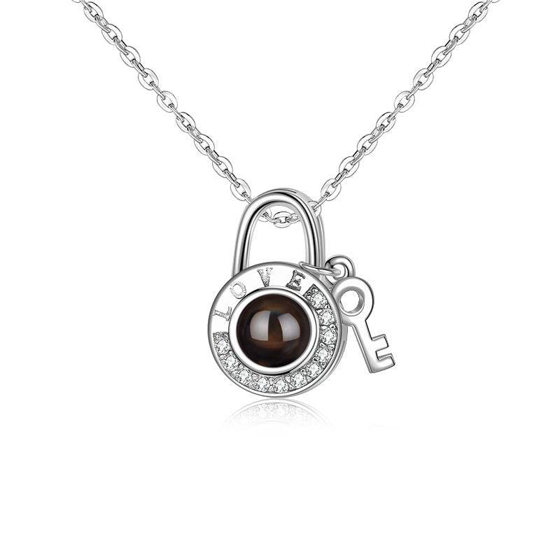 Buycenter Versatile Lock Necklace - Stylish Korean Geometric Design - Buy Center
