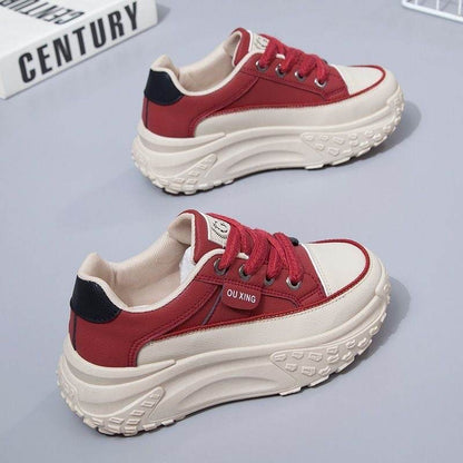 Buycenter Korean Style Sneakers - Height Increasing, Breathable Casual Flats - Buy Center