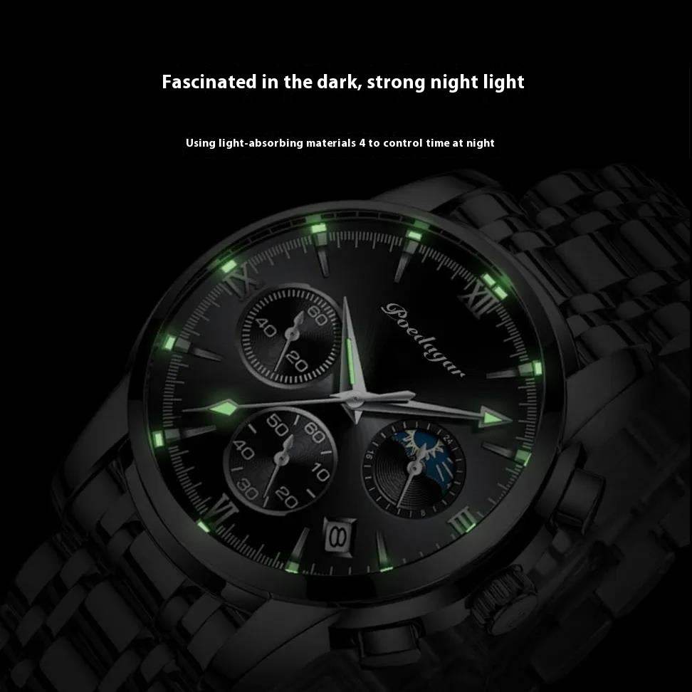 Multifunctional Men's Waterproof Watch - Luminous Quartz Style from Buycenter - Buy Center