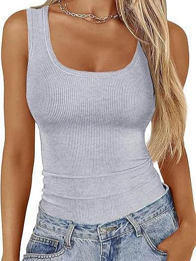 Buycenter Women's Slim-Fit Vest - Stylish Pullover Top in Various Colors - Buy Center