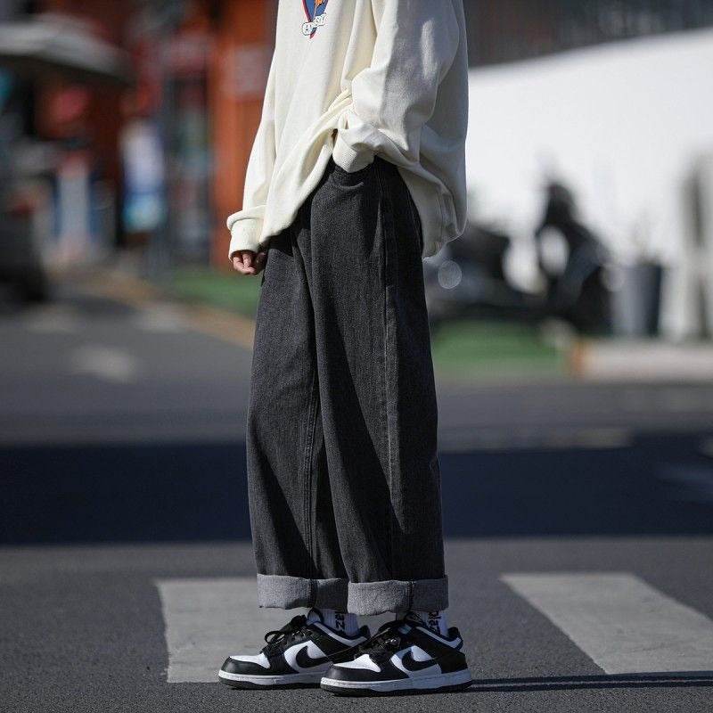 Trendy Loose Casual Wide Leg Straight Jeans for Men - Versatile Style 2025 - Buy Center