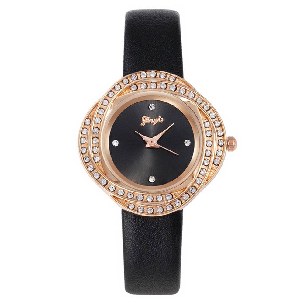 Buy Center Women's Quartz Watch - Elegant Diamond Dial & Multiple Colors - Buy Center