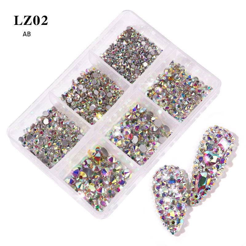 Nail Art Flat Rhinestone Set - Mixed Color Glitters for Stunning Manicures - Buy Center