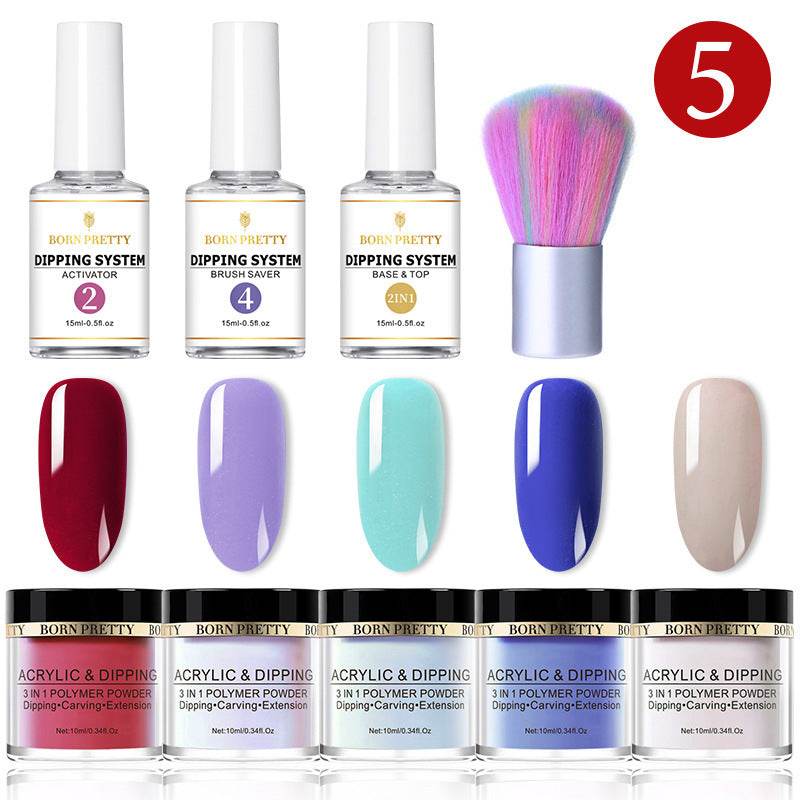 Dipping Nail Powders Set - Gradient & French Art, Long Lasting Finish - Buy Center