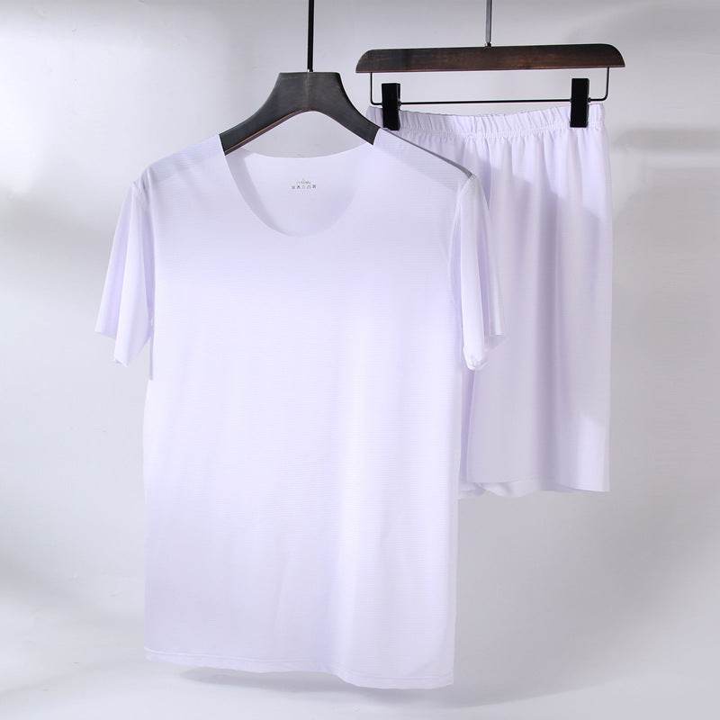 Men's Home Wear Short Sleeve Suit - Stylish, Comfortable Sleep Set - Buy Center