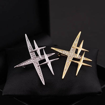 Buycenter XINGX Personalized Brooch - Creative Star Design in Gold & Silver - Buy Center