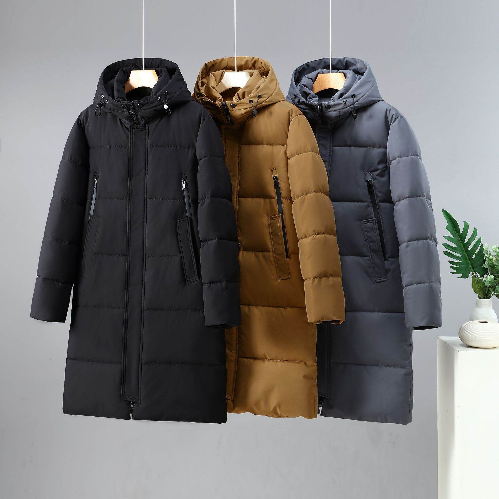 Men's Windproof Overknee Coat - Stylish Urban Down Jacket 2025 - Buy Center