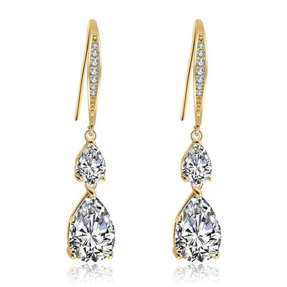 Buycenter RAKOL Water Drop Zircon Earrings - Simple & Elegant for All Occasions - Buy Center